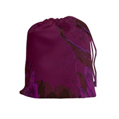 Abstract Purple Pattern Drawstring Pouches (extra Large) by Simbadda