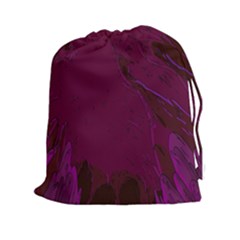 Abstract Purple Pattern Drawstring Pouches (xxl) by Simbadda