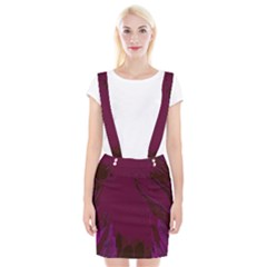 Abstract Purple Pattern Suspender Skirt by Simbadda