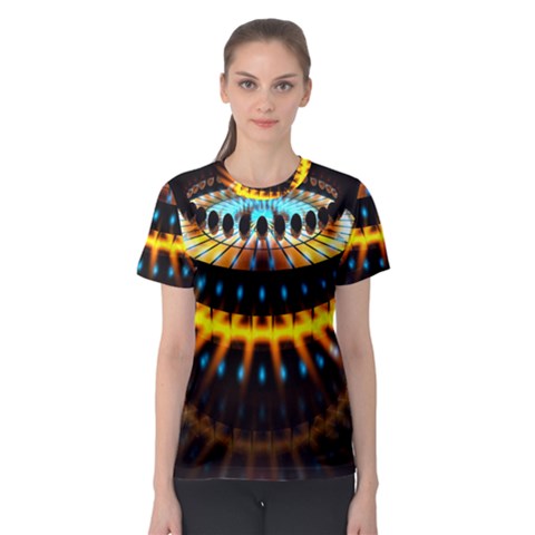 Abstract Led Lights Women s Sport Mesh Tee by Simbadda