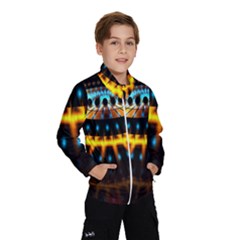 Abstract Led Lights Wind Breaker (kids) by Simbadda