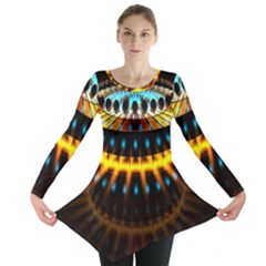 Abstract Led Lights Long Sleeve Tunic  by Simbadda