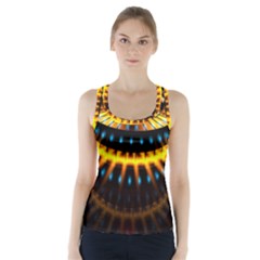 Abstract Led Lights Racer Back Sports Top by Simbadda