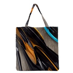 Abstract 3d Grocery Tote Bag by Simbadda