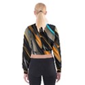 Abstract 3d Women s Cropped Sweatshirt View2