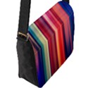 Texture Lines Vertical Lines Flap Messenger Bag (L)  View2