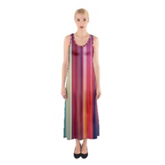 Texture Lines Vertical Lines Sleeveless Maxi Dress by Simbadda