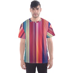 Texture Lines Vertical Lines Men s Sport Mesh Tee