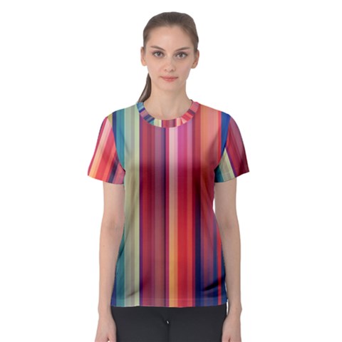 Texture Lines Vertical Lines Women s Sport Mesh Tee by Simbadda