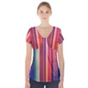 Texture Lines Vertical Lines Short Sleeve Front Detail Top View1