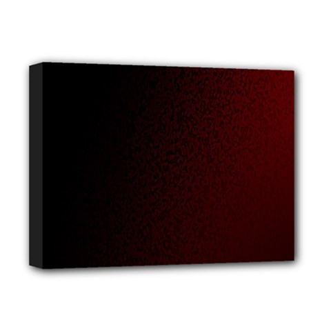 Abstract Dark Simple Red Deluxe Canvas 16  X 12   by Simbadda