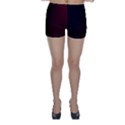 Abstract Dark Simple Red Skinny Shorts View1