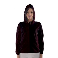 Abstract Dark Simple Red Hooded Wind Breaker (women) by Simbadda