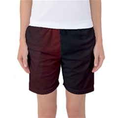 Abstract Dark Simple Red Women s Basketball Shorts by Simbadda