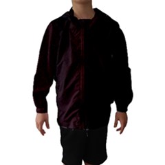 Abstract Dark Simple Red Hooded Wind Breaker (kids)