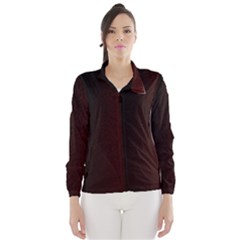 Abstract Dark Simple Red Wind Breaker (women) by Simbadda