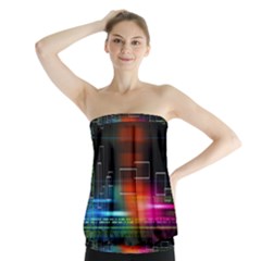 Abstract Binary Strapless Top by Simbadda