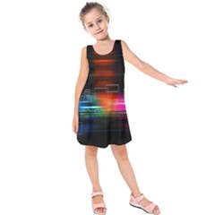 Abstract Binary Kids  Sleeveless Dress by Simbadda