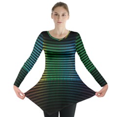 Abstract Multicolor Rainbows Circles Long Sleeve Tunic  by Simbadda