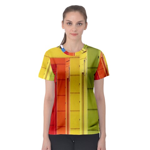 Abstract Minimalism Architecture Women s Sport Mesh Tee by Simbadda