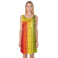 Abstract Minimalism Architecture Sleeveless Satin Nightdress by Simbadda