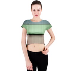 Lines Stripes Texture Colorful Crew Neck Crop Top by Simbadda