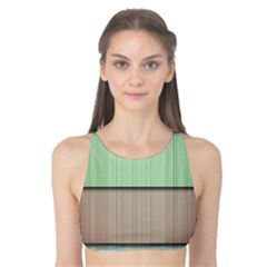 Lines Stripes Texture Colorful Tank Bikini Top by Simbadda