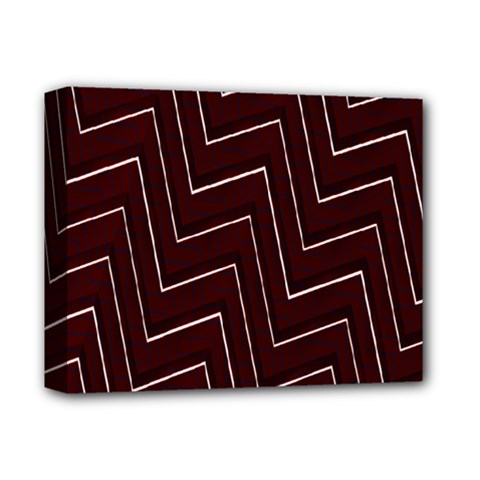 Lines Pattern Square Blocky Deluxe Canvas 14  X 11  by Simbadda