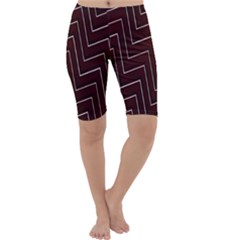 Lines Pattern Square Blocky Cropped Leggings  by Simbadda