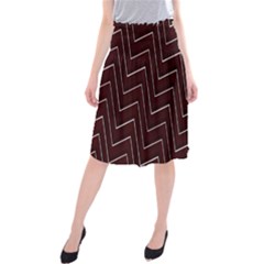 Lines Pattern Square Blocky Midi Beach Skirt by Simbadda