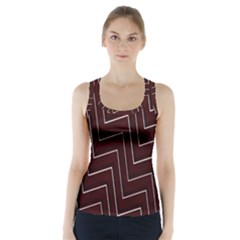 Lines Pattern Square Blocky Racer Back Sports Top by Simbadda