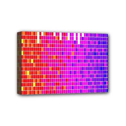 Square Spectrum Abstract Mini Canvas 6  X 4  by Simbadda