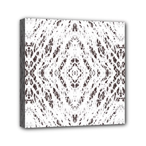 Pattern Monochrome Terrazzo Mini Canvas 6  X 6  by Simbadda