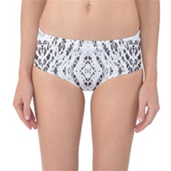 Pattern Monochrome Terrazzo Mid-waist Bikini Bottoms by Simbadda