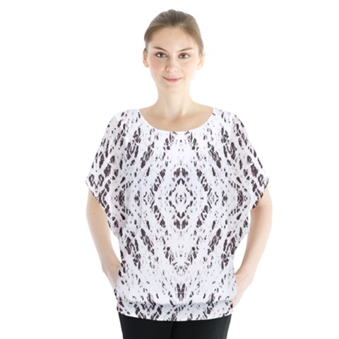 Pattern Monochrome Terrazzo Blouse by Simbadda