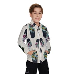 Succulent Plants Pattern Lights Wind Breaker (kids) by Simbadda