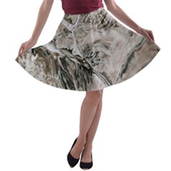 Earth Landscape Aerial View Nature A-line Skater Skirt by Simbadda