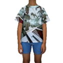 Digital Art Paint In Water Kids  Short Sleeve Swimwear View1