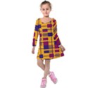 Pattern Kids  Long Sleeve Velvet Dress View1