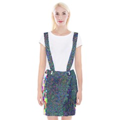 Glitch Art Suspender Skirt