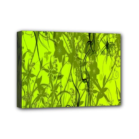 Concept Art Spider Digital Art Green Mini Canvas 7  X 5  by Simbadda