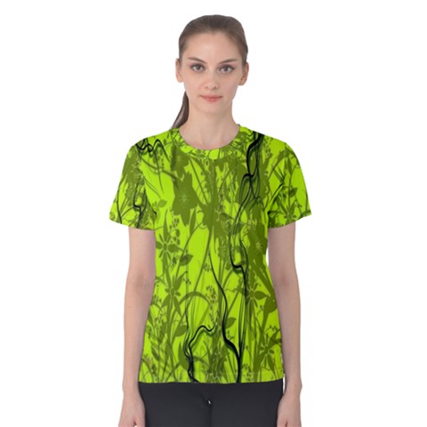 Concept Art Spider Digital Art Green Women s Cotton Tee by Simbadda