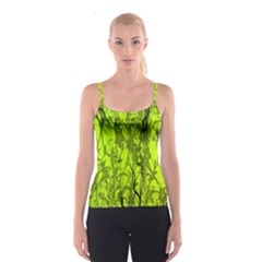 Concept Art Spider Digital Art Green Spaghetti Strap Top by Simbadda