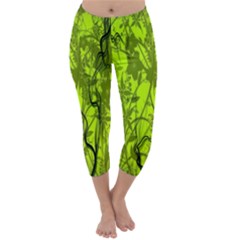 Concept Art Spider Digital Art Green Capri Winter Leggings 