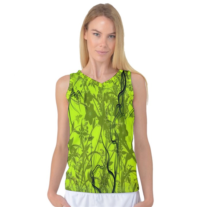 Concept Art Spider Digital Art Green Women s Basketball Tank Top