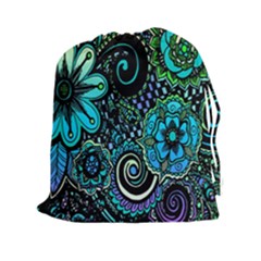 Sun Set Floral Drawstring Pouches (xxl)