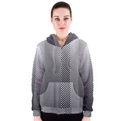 Semi Authentic Screen Tone Gradient Pack Women s Zipper Hoodie by Simbadda