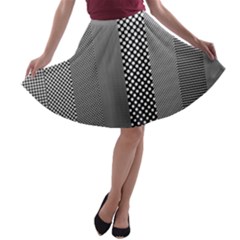 Semi Authentic Screen Tone Gradient Pack A-line Skater Skirt by Simbadda