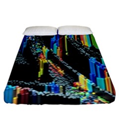 Abstract 3d Blender Colorful Fitted Sheet (king Size) by Simbadda