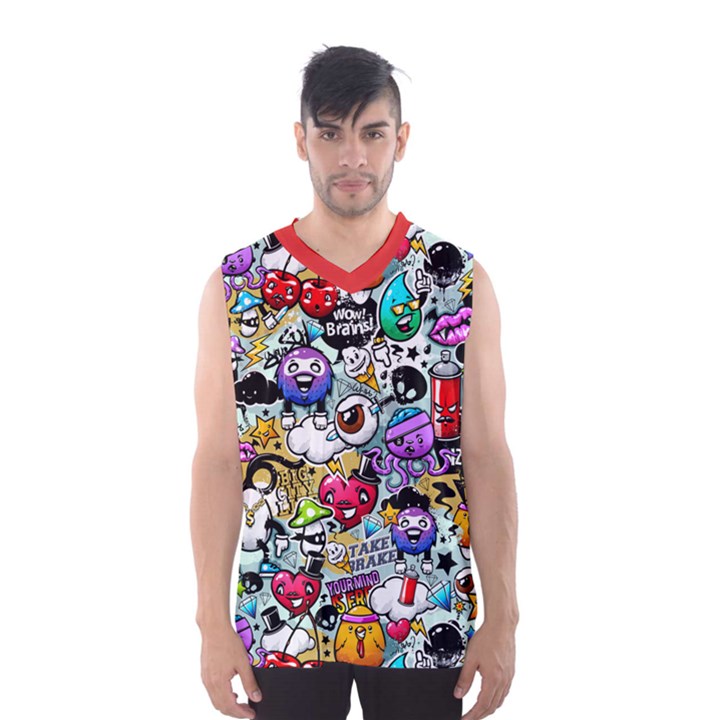 crazy party Men s Basketball Tank Top